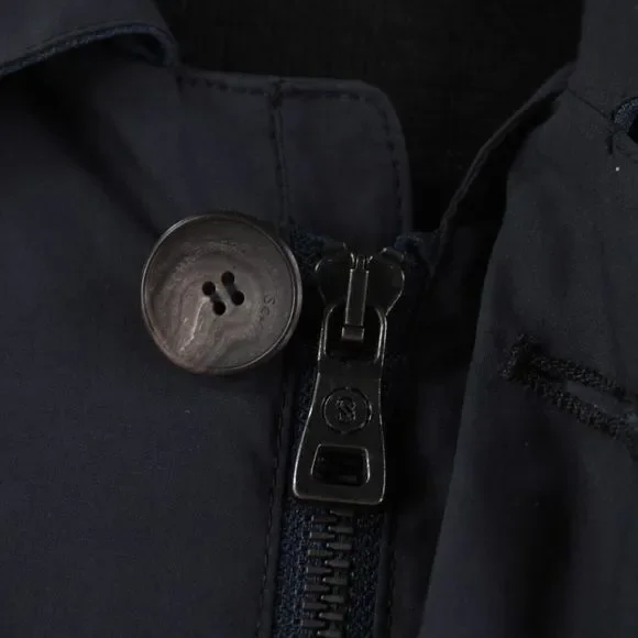 Schneiders Button Front Water Repellent Jacket Size 56 (46 US) In Blue Cotton - Picture 3 of 14